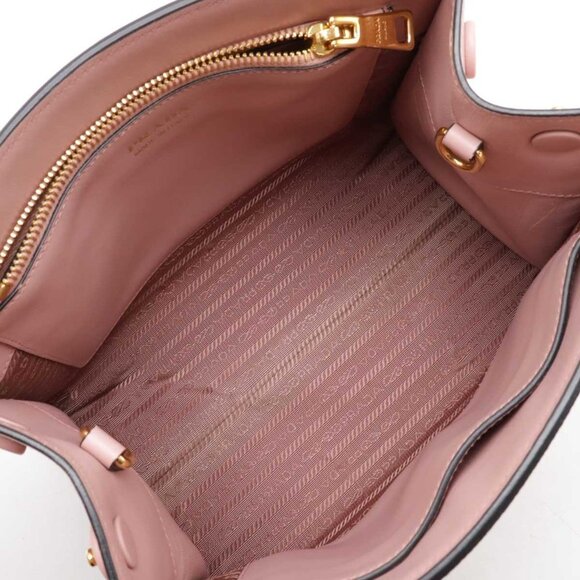 PRADA Pink Leather Saffiano Shoulder Bag - Picture 7 of 9
